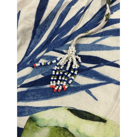 Rachel Zoe Linen Pants Women’s Size M Wide Leg Colorful Tropical Fruit Beach - Picture 3 of 6